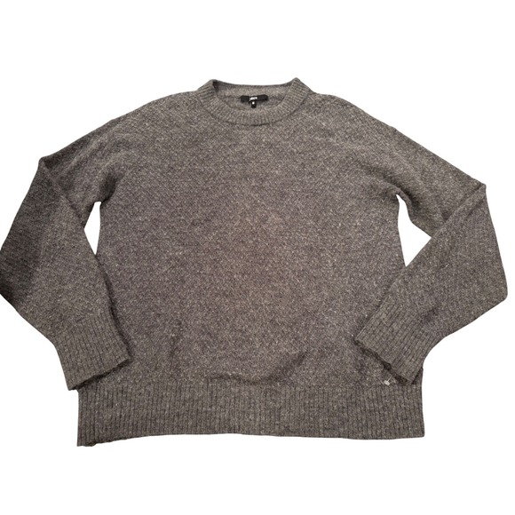 Quince Sweaters - Quince Grey Marled Crew Neck alpaca Merino Wool Blend‎ Sweater Women's M